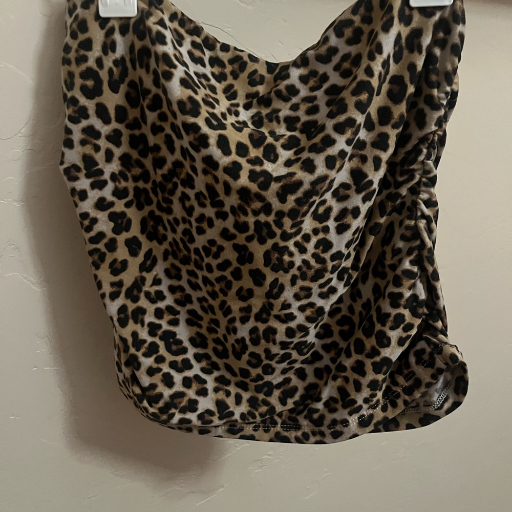 Leopard Print Tube Top/Mini Skirt
